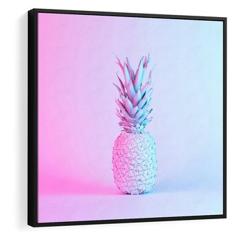 Obraz w ramie 50x50 - Ananas Abstrakcja - ananas, abstrakcja - rama czarna