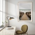 Plakat w ramie 30x40 - Morze i drewniany pomost - morze, pomost - rama drewno