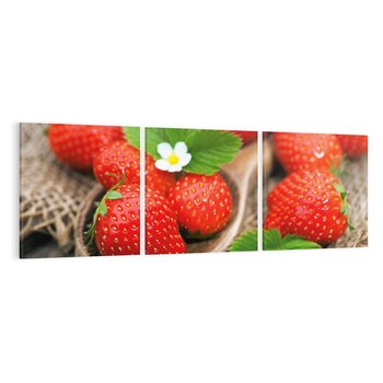 Obraz na płótnie 120x40 - Truskawki: owocowa ekstaza - truskawki, owoce