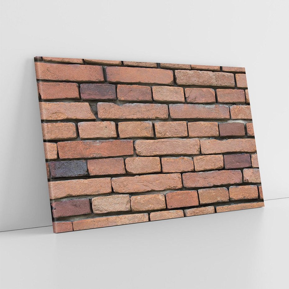 Obraz na płótnie 120x80 - Mur cegieł: industrialny urok - cegły, mur