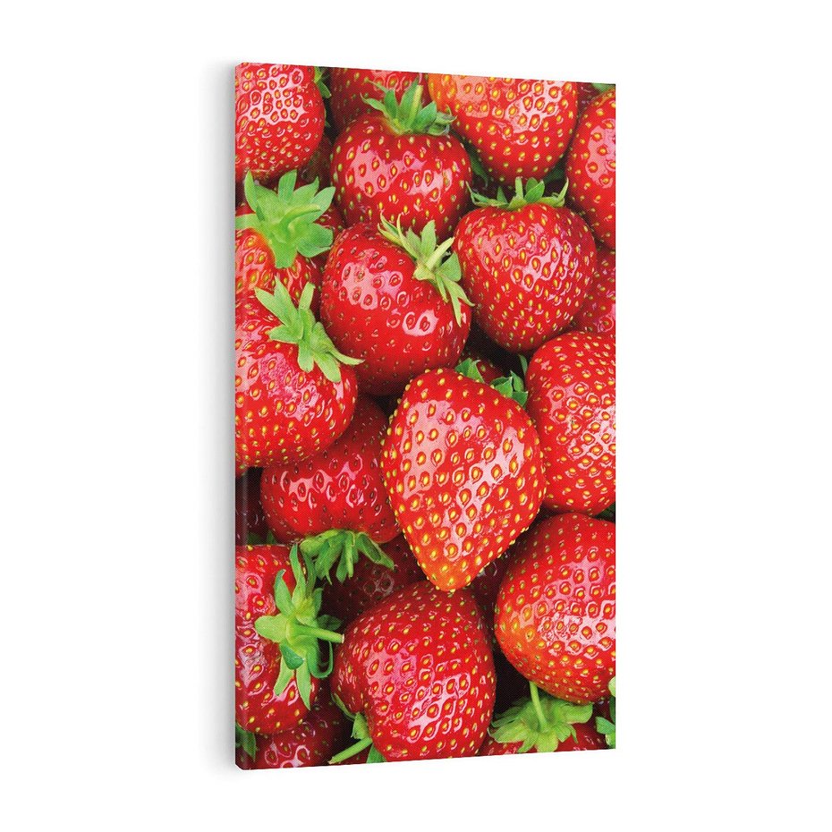 Obraz na płótnie 50x70 - Słodkie kuszenie - truskawki, owoce