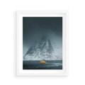 Plakat w ramie 40x50 - Skandynawski pejzaż - skadynawski, pejzaż - rama biała