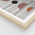 Plakat w ramie 30x40 - Plakat w Stylu Abstrakcji - geometryczna grafika, plakat - rama drewno
