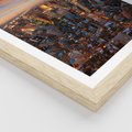 Plakat w ramie 30x40 - Miasto wieżowców w perspektywie - miasto, wieżowce - rama drewno
