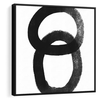 Obraz w ramie 50x50 - Kształtując Granice - abstrakcja, minimalizm - rama czarna