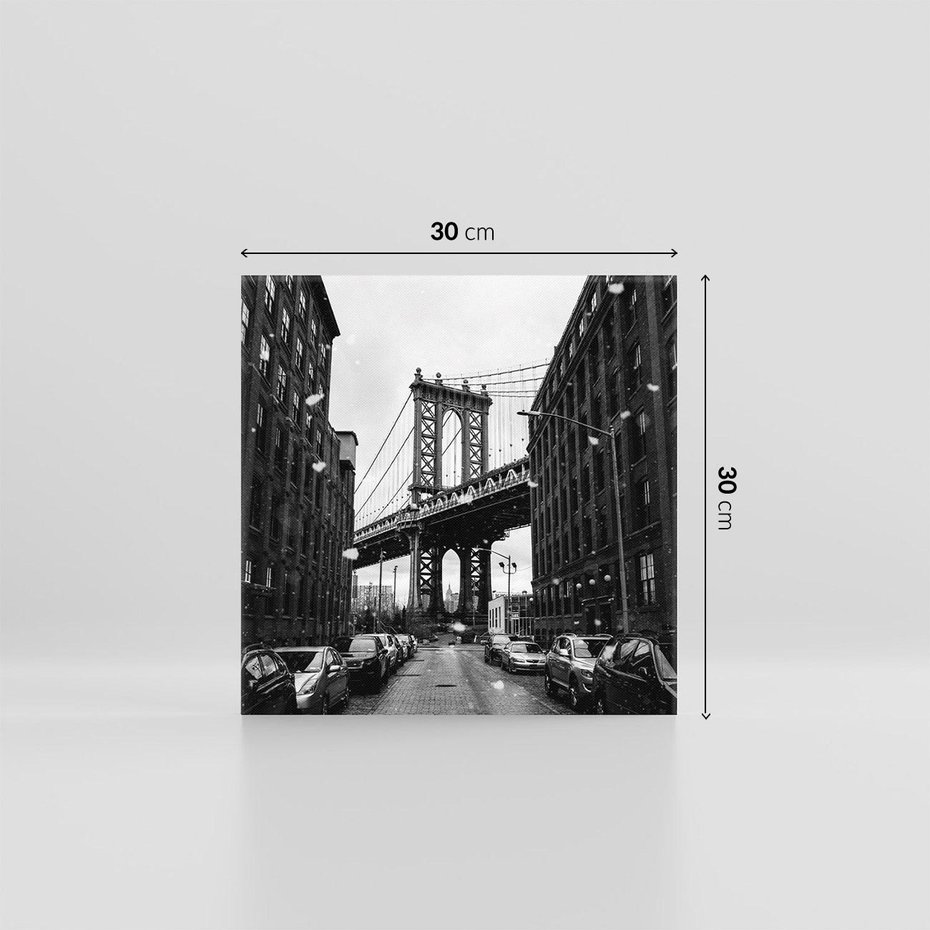 Obraz na płótnie 30x30 - Ikona Miasta - Nowy Jork, most