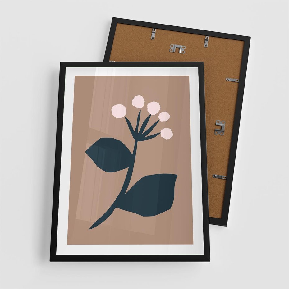 Plakat w ramie 50x70 - Rozbijające Granice - abstrakcyjny obraz, plakat - rama czarna