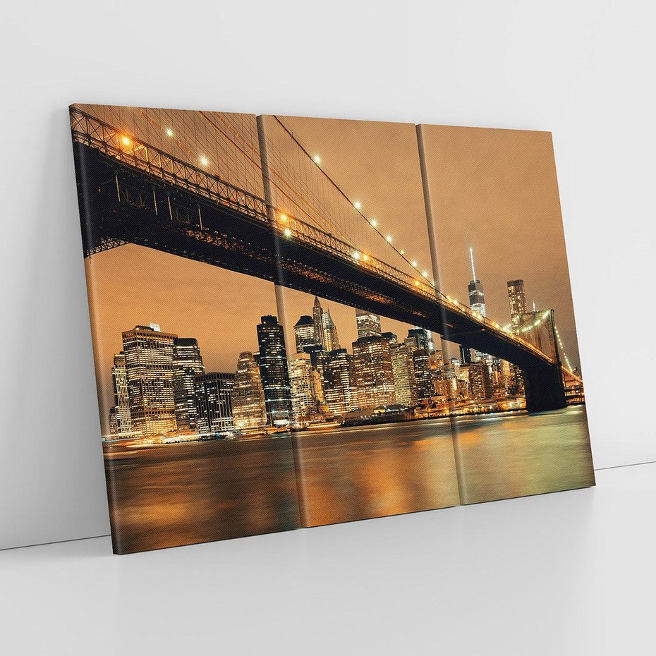 Obraz na płótnie 120x80 - magiczne połączenie miast - most, Nowy Jork