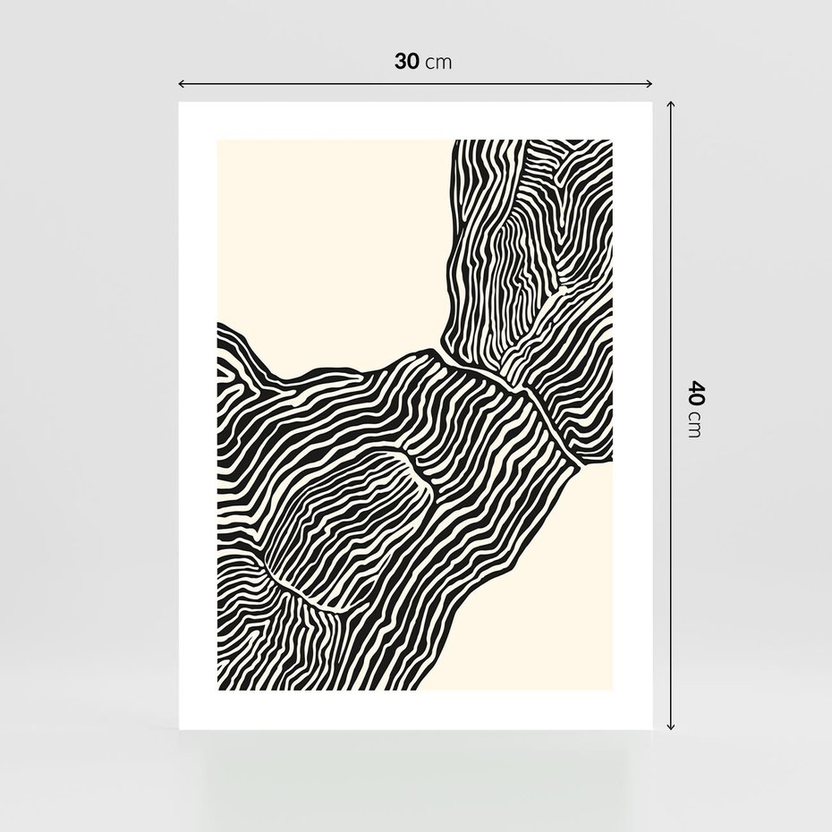 Plakat bez ramy 30x40 - Migoczące Kontury - boho plakat, rycina