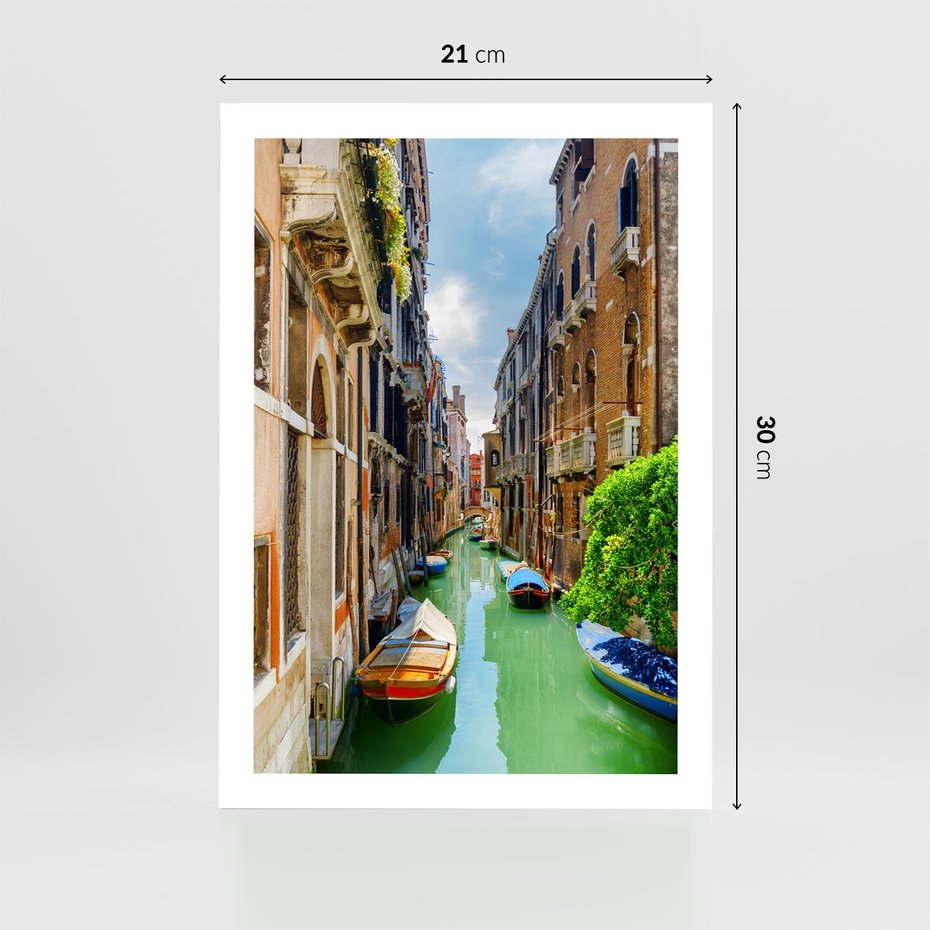 Plakat bez ramy 21x30 - Wenecja: romantyczne miasto wodnych dróg - Wenecja, Włochy