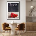 Plakat w ramie 30x40 - Eksploracja smaków - papryka, kuchnia - rama czarna
