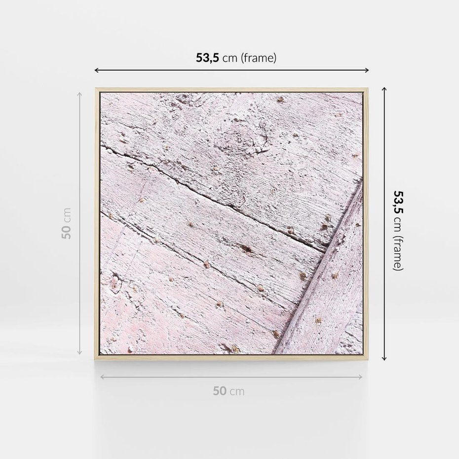 Obraz w ramie 50x50 - Nowoczesna Elegancja - beton, struktura - rama drewno