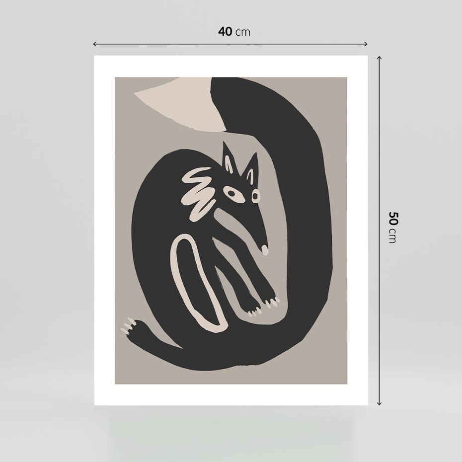 Plakat bez ramy 40x50 - Migotliwe Echa Skandynawii - skandynawska sztuka, lis