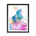 Plakat w ramie 50x70 - Abstrakcyjne Pastelowe Piękno - abstrakcja, pastelowe - rama czarna