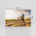 Obraz na płótnie 120x80 - Ekscytująca Akcja - motocykl, cross