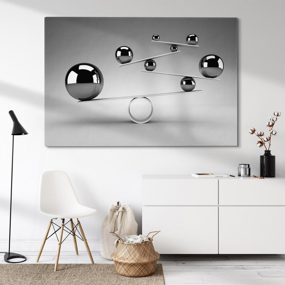 Obraz na płótnie 120x80 - Kolorowe kule abstrakcji - kule, kulki