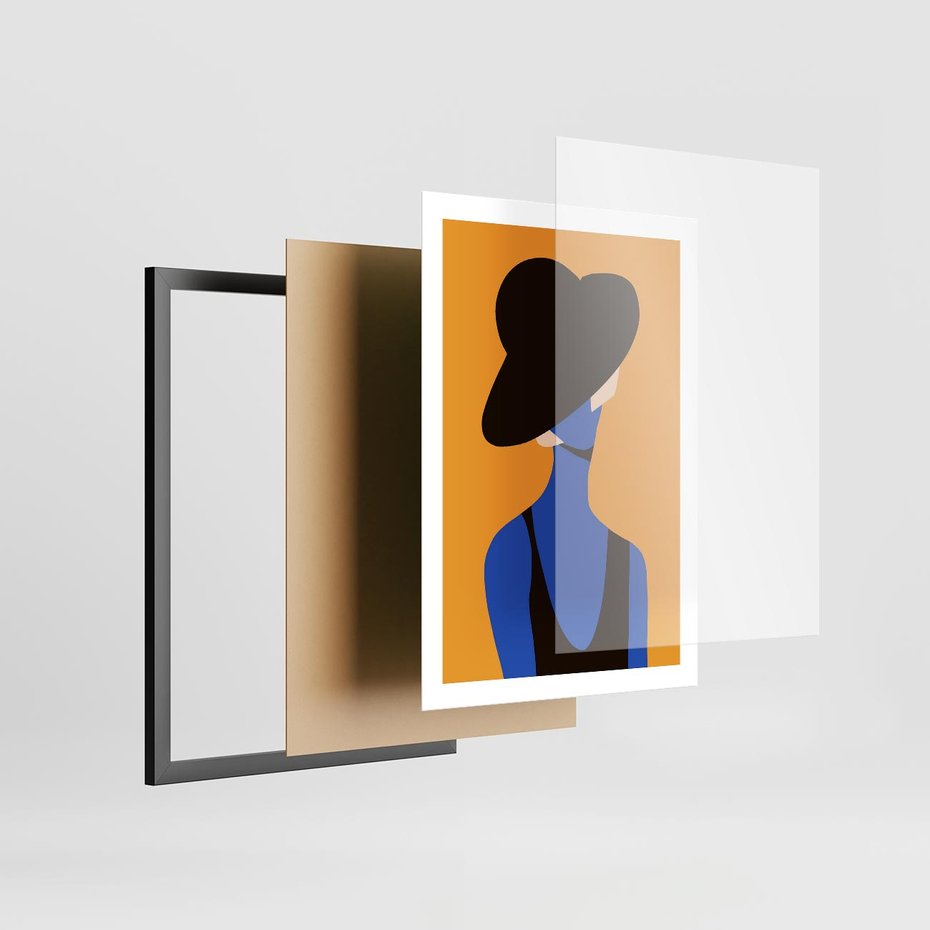 Plakat w ramie 50x70 - Zaklęte Zniknięcie - sztuka nowoczesna, plakat - rama czarna