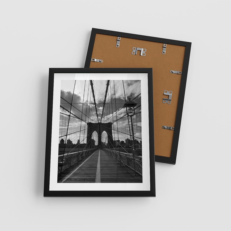 Plakat w ramie 40x50 - Most Nowoczesności - most, nowoczesny - rama czarna