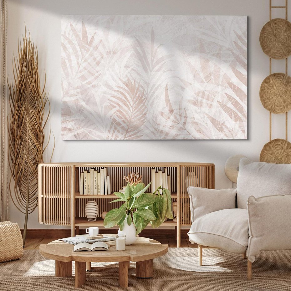 Obraz na płótnie 100x70 - Pejzaż zaklętych uczuć - monochromatyczne, w odcieniach beżu