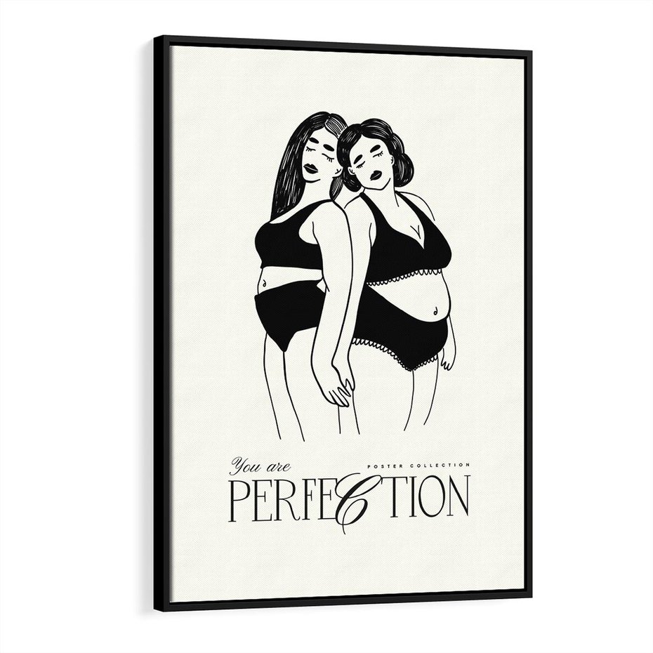 Obraz w ramie 50x70 - Siła i Wspólnota - nowoczesna sztuka kobieca, plakat - rama czarna