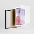 Plakat w ramie 50x70 - Migotliwe Wnętrza Kształtów - abstrakcyjny plakat, pastelowe kolory - rama czarna