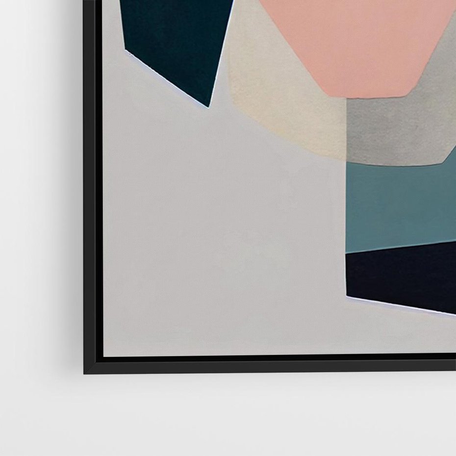 Obraz w ramie 100x70 - Szare Tło Plam - abstrakcyjne plamy, kształty - rama czarna