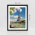 Plakat w ramie 40x50 - Paryżska ikona Francji - wieża Eiffla, Paryż - rama czarna