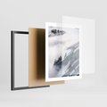 Plakat w ramie 40x50 - Czystość Natury - ośnieżone szczyty górskie, pejzaż - rama czarna