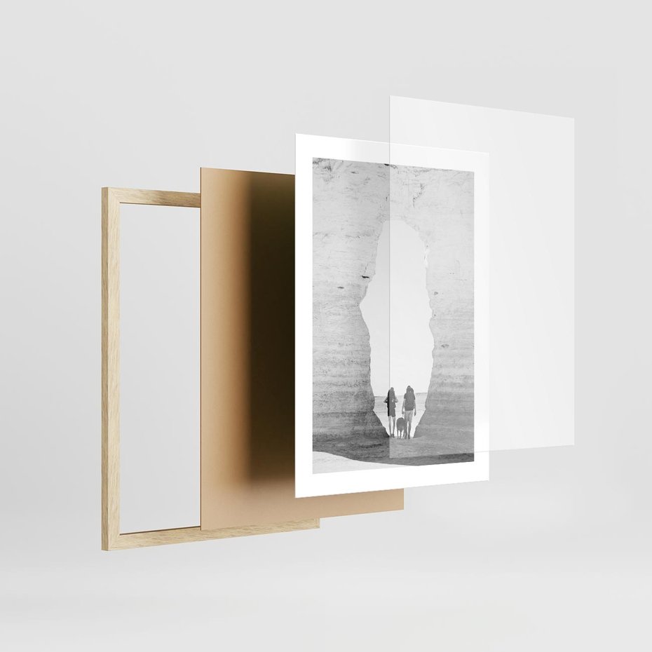 Plakat w ramie 30x40 - Podróżna Eksploracja - Echa Przygody - rama drewno