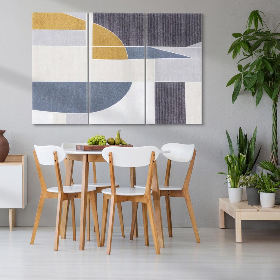 Obraz na płótnie 120x80 - Odbicie wschodzącego jutra - graficzne kształty, geometria