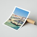 Plakat bez ramy 21x30 - Romantyczna przejażdżka gondolą w Wenecji - Wenecja, gondola