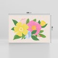 Obraz na płótnie 100x70 - Kwiatowy Uśmiech - kwiaty, akwarela