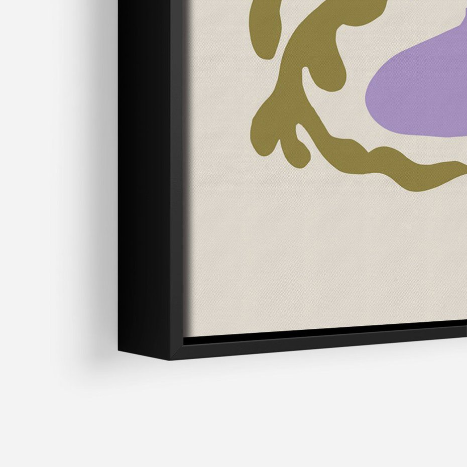 Obraz w ramie 50x70 - Kolorowe Echa - kwiaty, abstrakcja - rama czarna