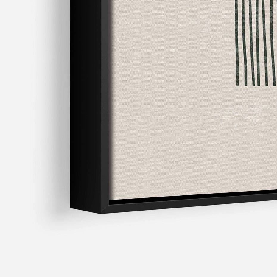 Obraz w ramie 50x70 - Przenikające Formy - nowoczesna sztuka, minimalizm - rama czarna