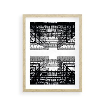 Plakat w ramie 30x40 - Czar i Wielkość - wieżowce, architektura - rama drewno