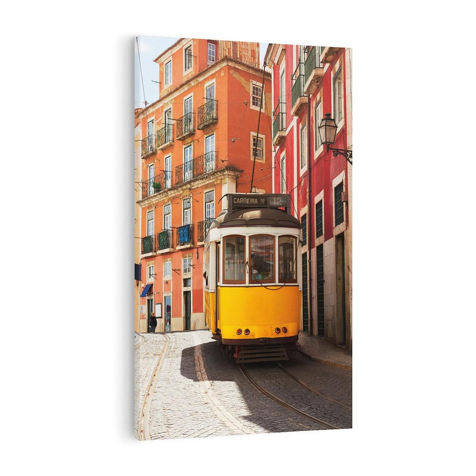 Obraz na płótnie 70x100 - Urok tramwaju w Lizbonie - Lizbona, tramwaj