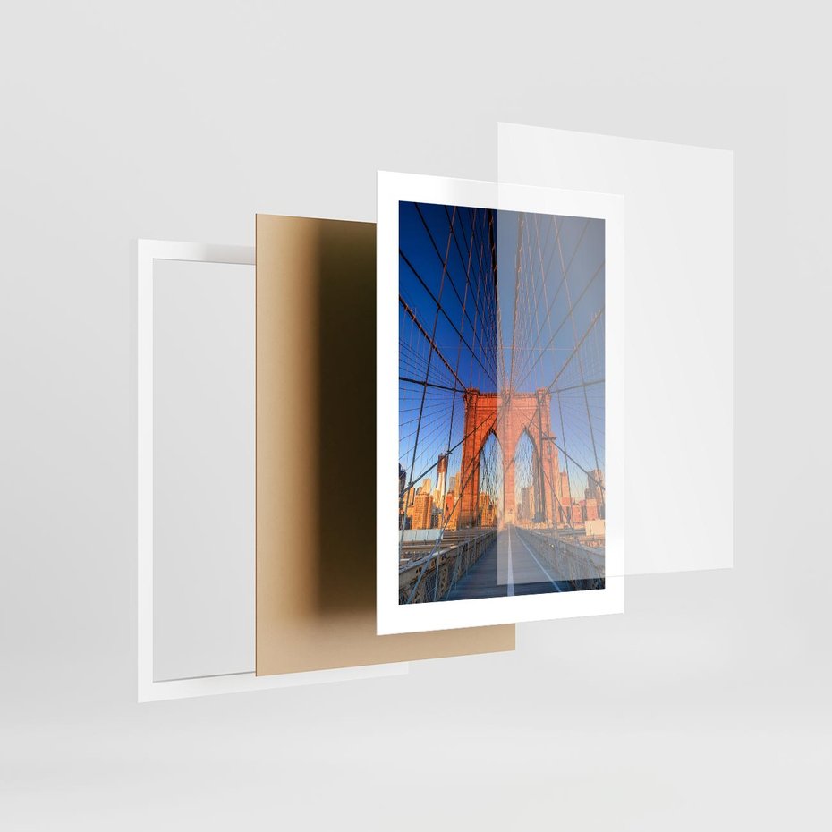 Plakat w ramie 30x40 - Most architektoniczne arcydzieło - most, architektura - rama biała