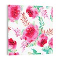 Obraz na płótnie 40x40 - Delikatna Akwarela - kwiaty, akwarela