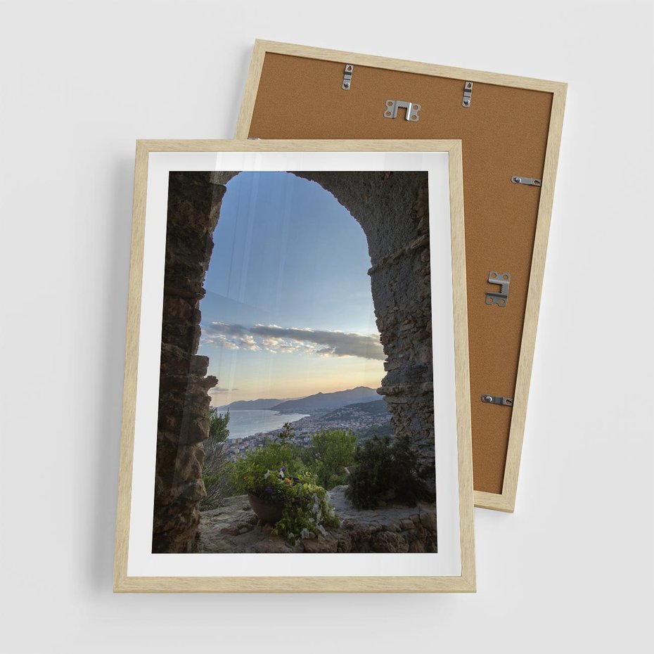 Plakat w ramie 50x70 - Pejzaż w perspektywie - pejzaż, perspektywa - rama drewno