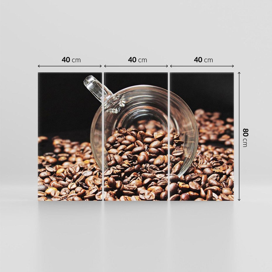 Obraz na płótnie 120x80 - Kawa - zmysłowy napój - kawa, ziarna