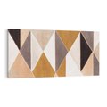 Obraz na płótnie 120x60 - Odblaski niespełnionych marzeń - kompozycja z trójkątów, mix kolorów ziemi