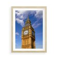 Plakat w ramie 50x70 - Czasowy Symbol - zegar, Big Ben - rama drewno
