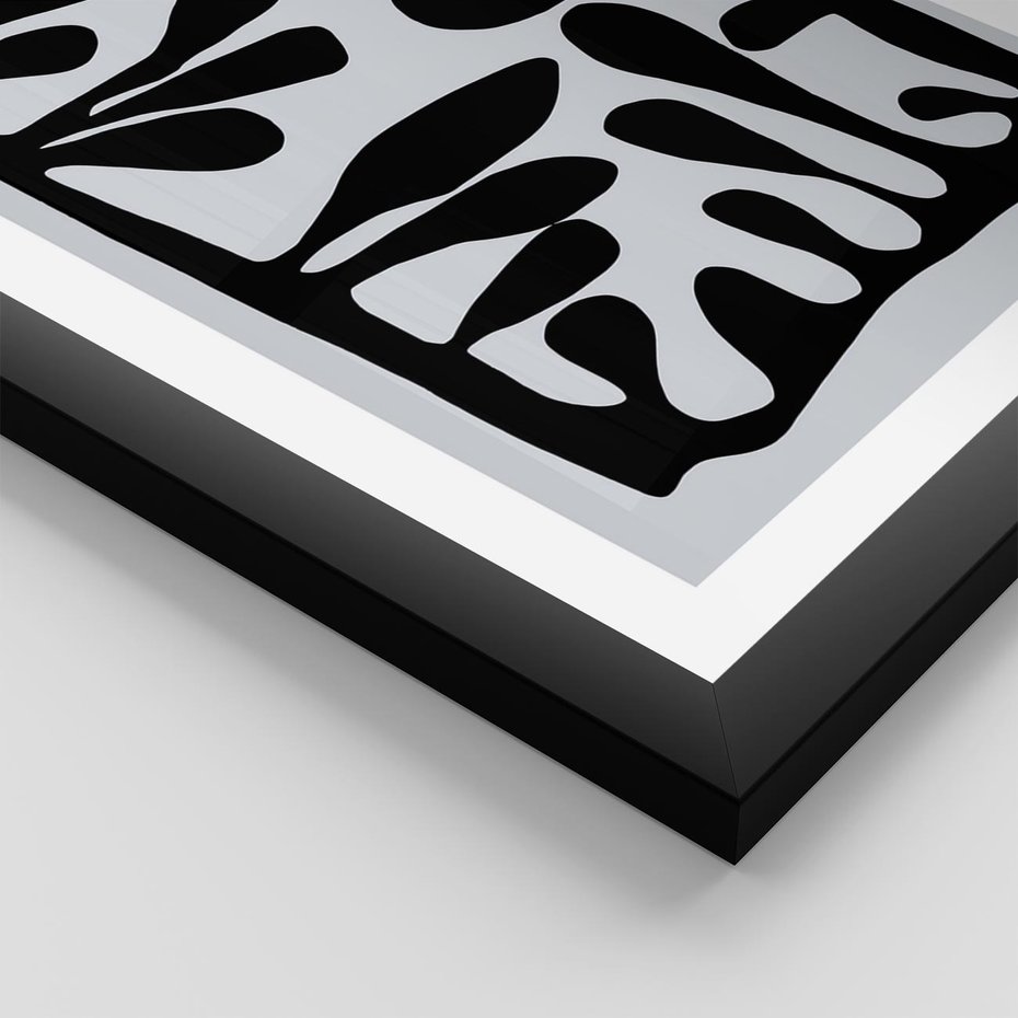 Plakat w ramie 50x70 - Taniec Kształtów - matisse, sztuka nowoczesna - rama czarna