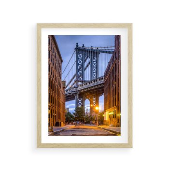 Plakat w ramie 40x50 - Most w mieście - most, miasto - rama drewno