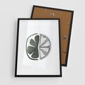 Plakat w ramie 50x70 - Cytrynowe Echo - minimalistyczny plakat, cytryna - rama czarna