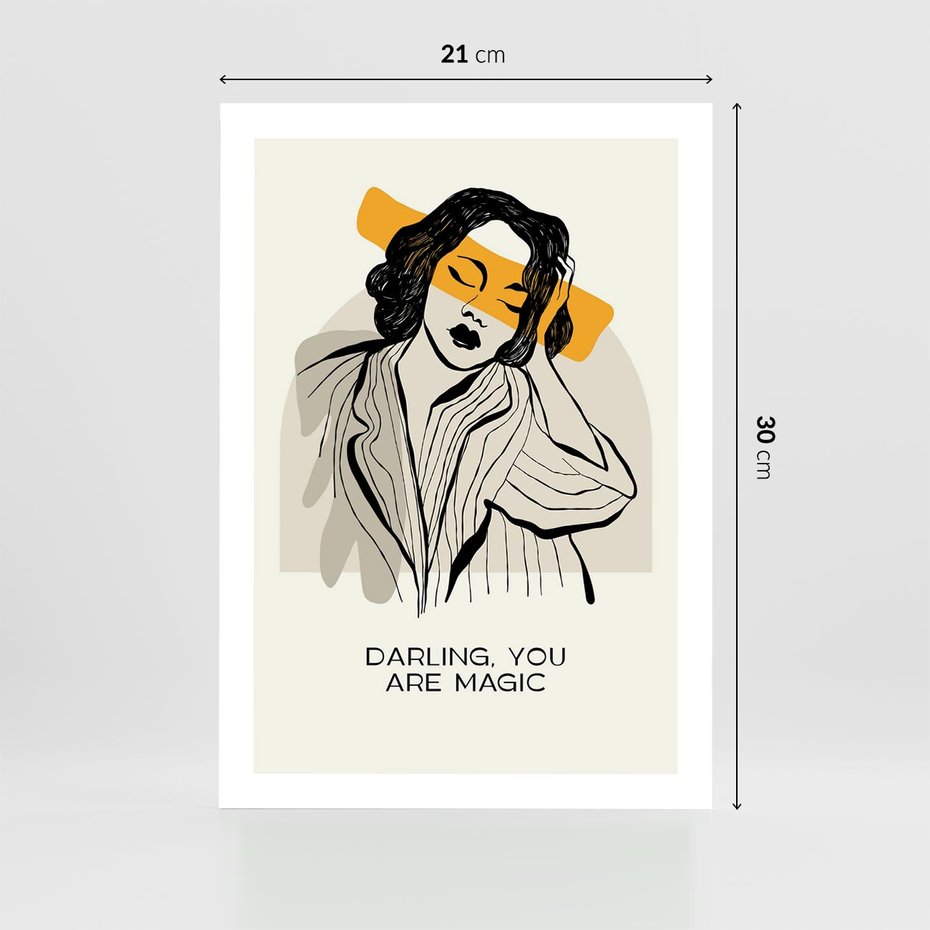 Plakat bez ramy 21x30 - Sztuka Kobiecej Osobowości - nowoczesna grafika, kobieta