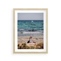 Plakat w ramie 30x40 - Relaks na Plaży - wakacje, plaża - rama drewno