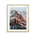 Plakat w ramie 40x50 - Zima na Szczycie - góry, zima - rama drewno