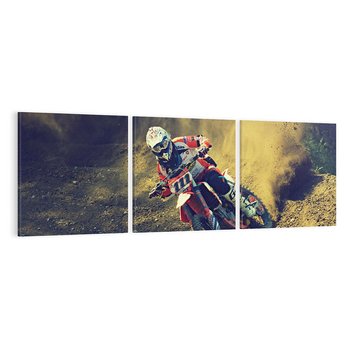 Obraz na płótnie 150x50 - Ekscytujące Skoki na Crossowym Motocyklu - cross, motocykl