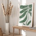 Plakat w ramie 40x50 - Zieleń Wewnętrznego Spokoju - zielony plakat, roślinne inspiracje - rama drewno